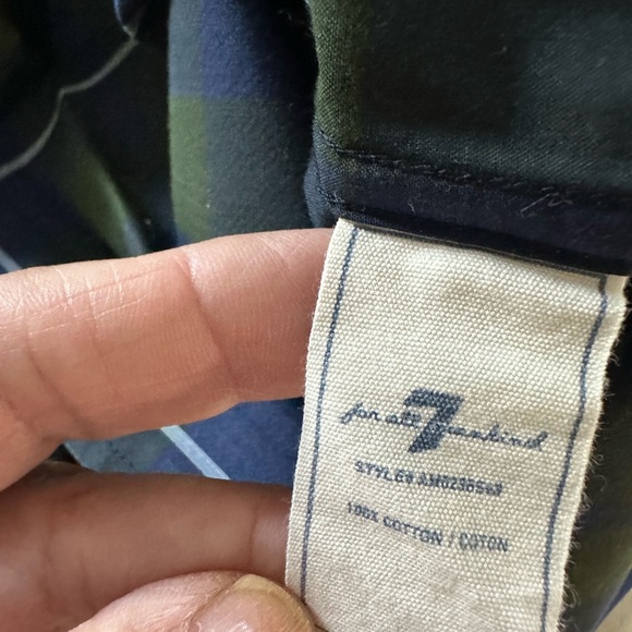 7 for All Mankind Cotton fitted Shirt-M - Picture 8 of 8